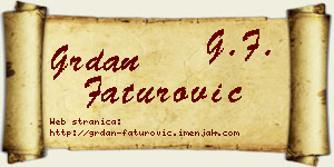 Grdan Faturović vizit kartica